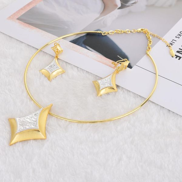 viennois jewelry set for women geometric design necklace dangle chocker earrings mix color earrings party jewelry, Silver
viennois jewelry set for women geometric design necklace dangle chocker earrings mix color earrings party jewelry, Silver