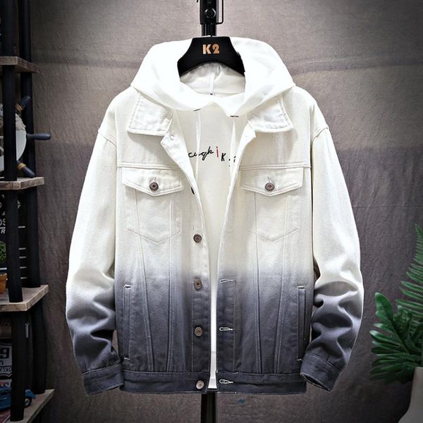 waggie's walker spring new long sleeve lapel slim washed gradient trend men's personality jacket, Black;brown
waggie's walker spring new long sleeve lapel slim washed gradient trend men's personality jacket, Black;brown