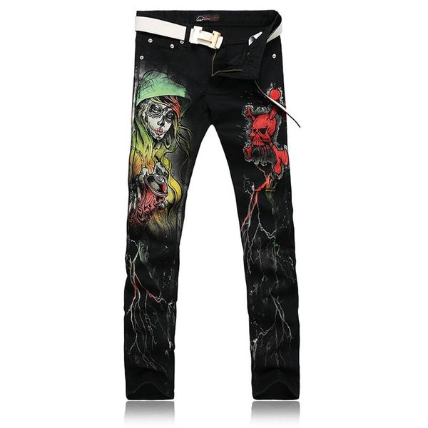 new young men jeans personality splash-ink jeans skeleton color printed skinny design nightclubs singers slim pants #y026, Blue
new young men jeans personality splash-ink jeans skeleton color printed skinny design nightclubs singers slim pants #y026, Blue