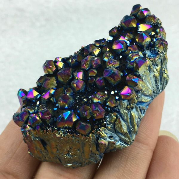 1pc natural quartz crystal jet stone rainbow titanium cluster mineral specimen healing
1pc natural quartz crystal jet stone rainbow titanium cluster mineral specimen healing