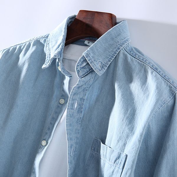2020 new men's spring autumn casual denim shirt fashion casual cotton slim fit cowboy long sleeve shirt male brand clothes,qn004, White;black
2020 new men's spring autumn casual denim shirt fashion casual cotton slim fit cowboy long sleeve shirt male brand clothes,qn004, White;black