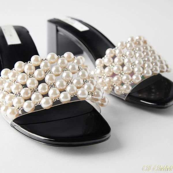 fashion summer beach party dresses shoes fulgurant pearl sandals thin belt roman flat women flip flops casual flat slippers, Black
fashion summer beach party dresses shoes fulgurant pearl sandals thin belt roman flat women flip flops casual flat slippers, Black