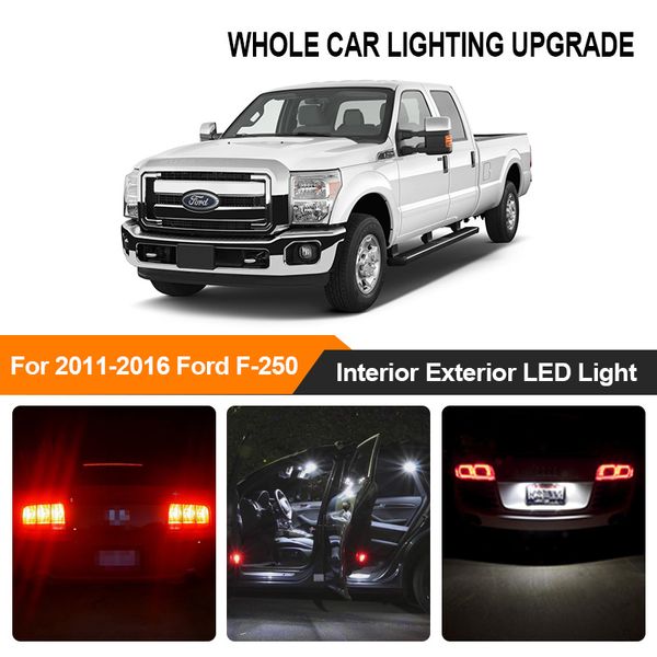 

white amber car bulbs exterior interior led light for 2011-2016 f250 f350 f450 f550 reverse brake parking turn signal lamp