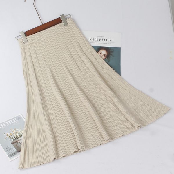 gigogou high waist autumn winter women knitted skirts fashion pleated skirt long soft female warm rib skirts, Black
gigogou high waist autumn winter women knitted skirts fashion pleated skirt long soft female warm rib skirts, Black