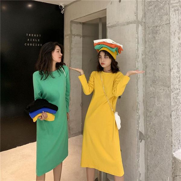 candy colour t shirt dress women autumn long slevess boho elegant loose long dresses plus size, Black;gray
candy colour t shirt dress women autumn long slevess boho elegant loose long dresses plus size, Black;gray