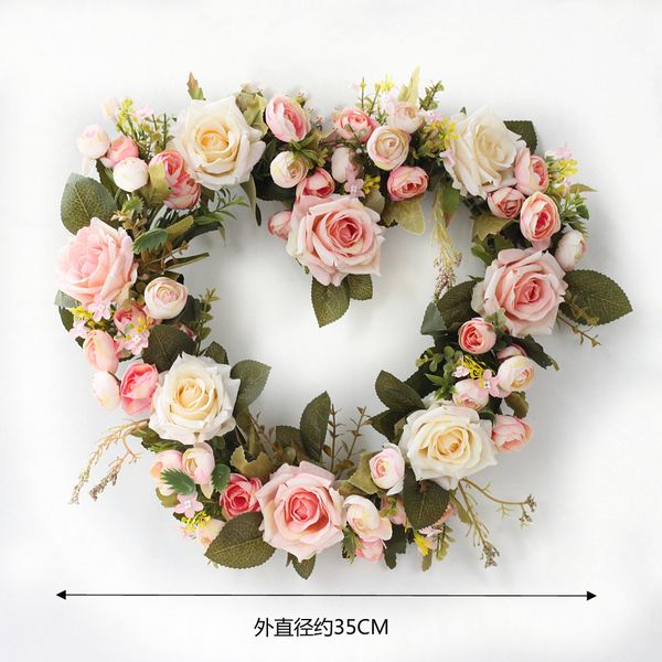 silk rose flowers wreath for home wedding door decoration heart type artificial flower garland farmhouse flower shop door decor
silk rose flowers wreath for home wedding door decoration heart type artificial flower garland farmhouse flower shop door decor
