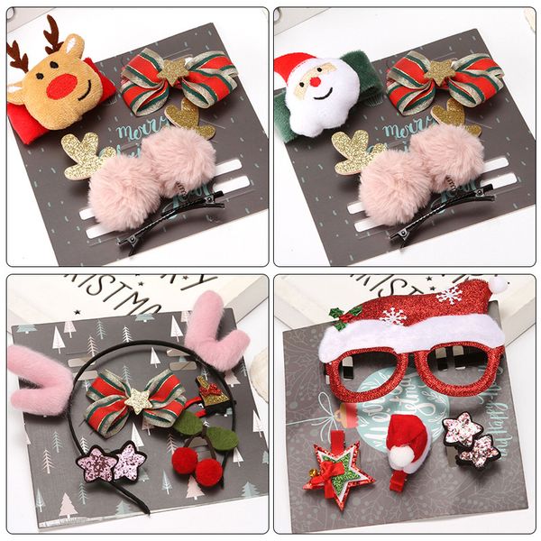 1set christmas headband hairpin elastic glasses santa xmas hair band clasp for children headwear head hoop hairband girl's gift
1set christmas headband hairpin elastic glasses santa xmas hair band clasp for children headwear head hoop hairband girl's gift