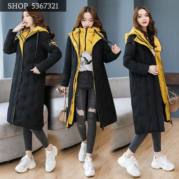 cotton-padded clothes woman 2019 winter trend spelling color long fund overknee down cotton suit-dress, Black
cotton-padded clothes woman 2019 winter trend spelling color long fund overknee down cotton suit-dress, Black