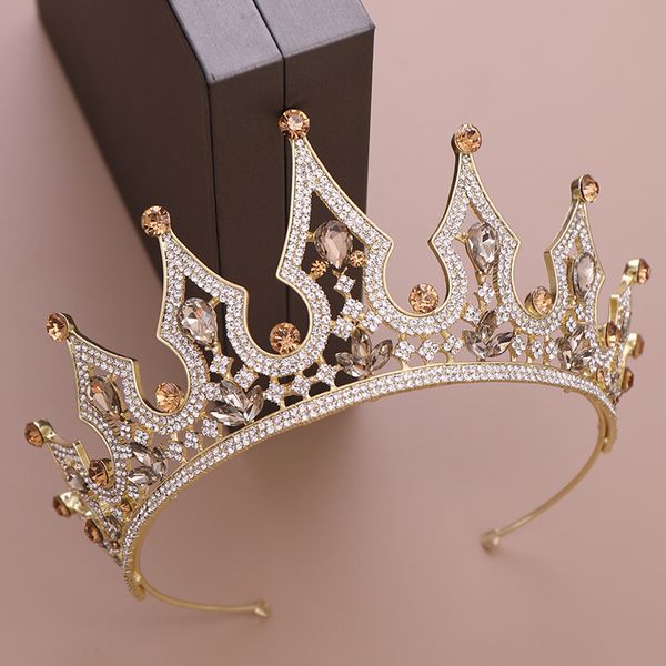luxury vintage golden big crowns tiaras rhinestones royal bridal hair accessories queen princess pageant party bridesmaids tiara, Golden;white
luxury vintage golden big crowns tiaras rhinestones royal bridal hair accessories queen princess pageant party bridesmaids tiara, Golden;white