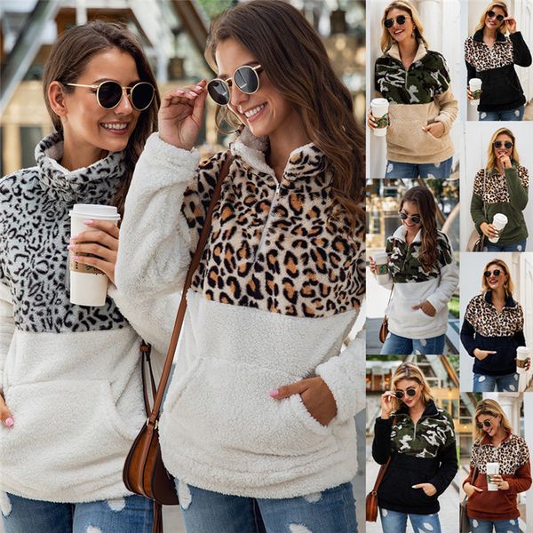 fleece zipper hoodies women sweatshirt leopard camouflage print pullover autumn winter tracksuit outwear coat sweat femme, Black
fleece zipper hoodies women sweatshirt leopard camouflage print pullover autumn winter tracksuit outwear coat sweat femme, Black