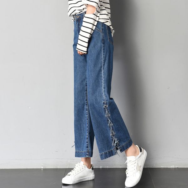 women spring and autumn fashion brand high waist harajuku korea style anklelength denim jeans female casual wide leg pants jeans, Blue
women spring and autumn fashion brand high waist harajuku korea style anklelength denim jeans female casual wide leg pants jeans, Blue