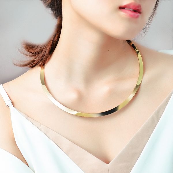 fashion cute women ladies female silver gold color simple thin 316l stainless steel torque neck choker necklace jewelry for sale, Golden;silver
fashion cute women ladies female silver gold color simple thin 316l stainless steel torque neck choker necklace jewelry for sale, Golden;silver
