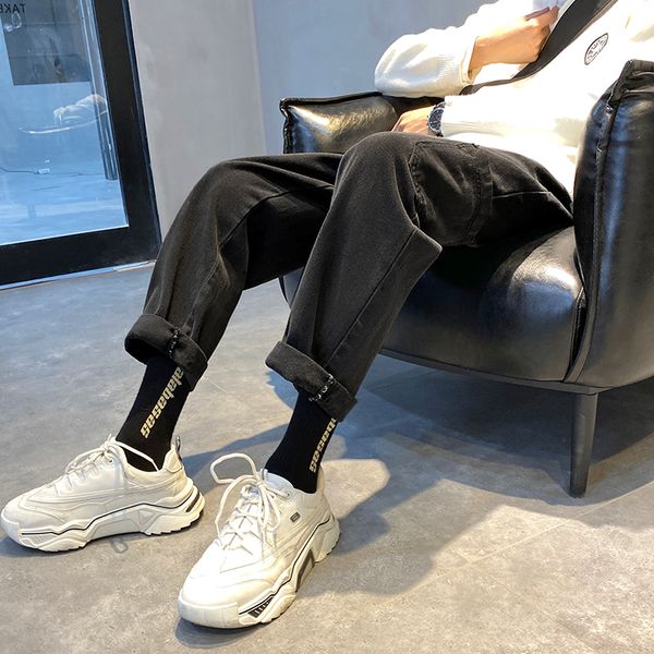 men's jeans 2019 autumn and winter new solid color straight denim loose overalls trousers youth personality trend men's clothing, Blue
men's jeans 2019 autumn and winter new solid color straight denim loose overalls trousers youth personality trend men's clothing, Blue