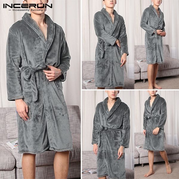 incerun men autumn winter solid long thick warm bathrobe mens kimono bath robe women robes couple thermal dressing gown, Black;brown
incerun men autumn winter solid long thick warm bathrobe mens kimono bath robe women robes couple thermal dressing gown, Black;brown