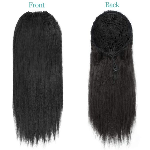 coarse yaki ponytail 100% human hair drawstring ponytail with clips in for women peruvian virgin kinky straight ponytail hair extension 140g, Black
coarse yaki ponytail 100% human hair drawstring ponytail with clips in for women peruvian virgin kinky straight ponytail hair extension 140g, Black
