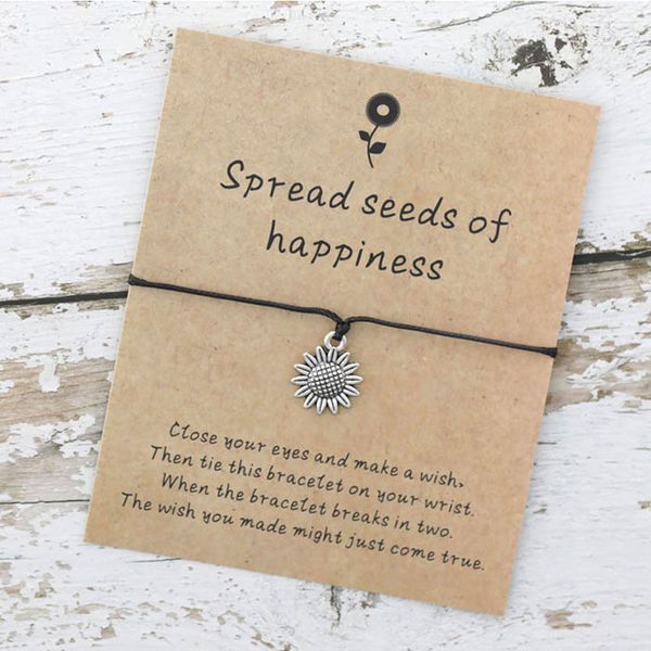 happy sunflower wish bracelet adjustable friendship charm yoga bracelet sunflower charm for women men girls friendship, Black
happy sunflower wish bracelet adjustable friendship charm yoga bracelet sunflower charm for women men girls friendship, Black