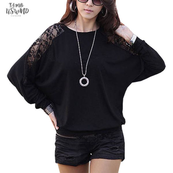 autumn t shirt women korean new lace stitching hollow loose solid color bat sleeve t shirt womens clothing vestidos lbd6806, White
autumn t shirt women korean new lace stitching hollow loose solid color bat sleeve t shirt womens clothing vestidos lbd6806, White
