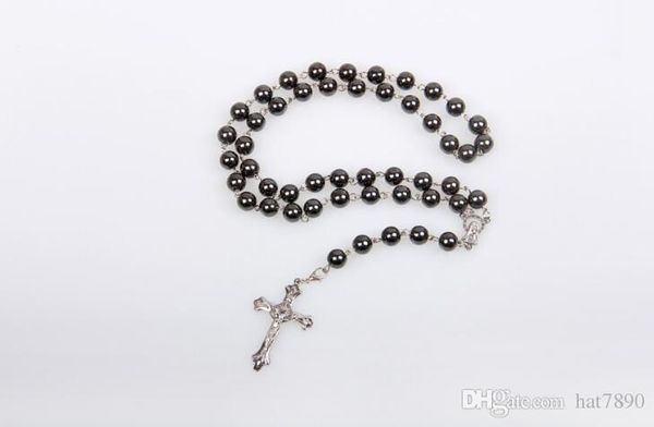 3pcs lot new rosary cross hematite beads necklace christian catholic necklace christmas present gift drop shipping jewelry
3pcs lot new rosary cross hematite beads necklace christian catholic necklace christmas present gift drop shipping jewelry