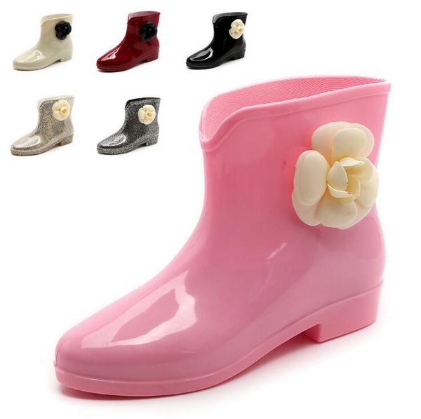 -12 colors sweetrain boots waterproof flat with shoes woman rain shoes water rubber ankle boots bowtie284b, Black;red
-12 colors sweetrain boots waterproof flat with shoes woman rain shoes water rubber ankle boots bowtie284b, Black;red