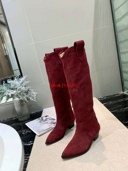 original box woman designer shoes red suede leather isabel boots denvee knee-high tall marant cowboy boots western style boots, Red;white
original box woman designer shoes red suede leather isabel boots denvee knee-high tall marant cowboy boots western style boots, Red;white
