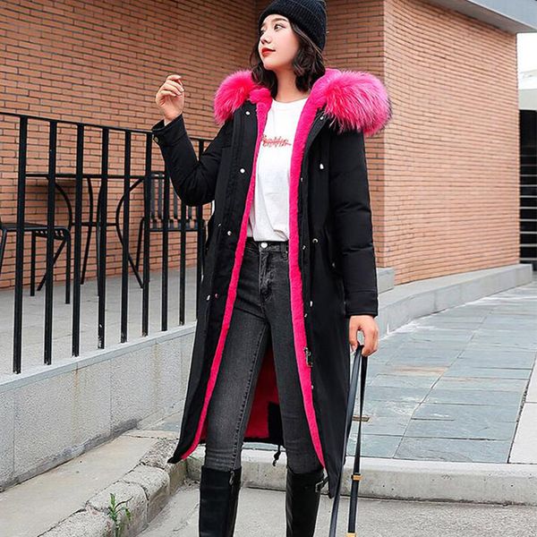 2019 new fashion winter large fur collar long coat women hooded thick warm down cotton jacket women parkas cc1221, Black
2019 new fashion winter large fur collar long coat women hooded thick warm down cotton jacket women parkas cc1221, Black