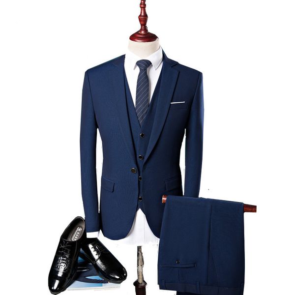 2019 new high-grade fashion design business europe america men's fashion leisure pure color suit dress suit(coat+waistcoat+pants, White;black
2019 new high-grade fashion design business europe america men's fashion leisure pure color suit dress suit(coat+waistcoat+pants, White;black