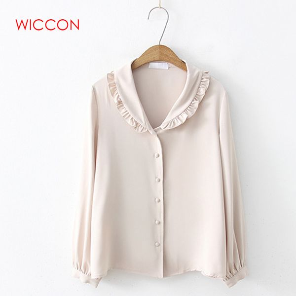 ruffled collar blouse vintage elegant french shirt long sleeve women shirts chiffon casual fashion new blouses, White
ruffled collar blouse vintage elegant french shirt long sleeve women shirts chiffon casual fashion new blouses, White