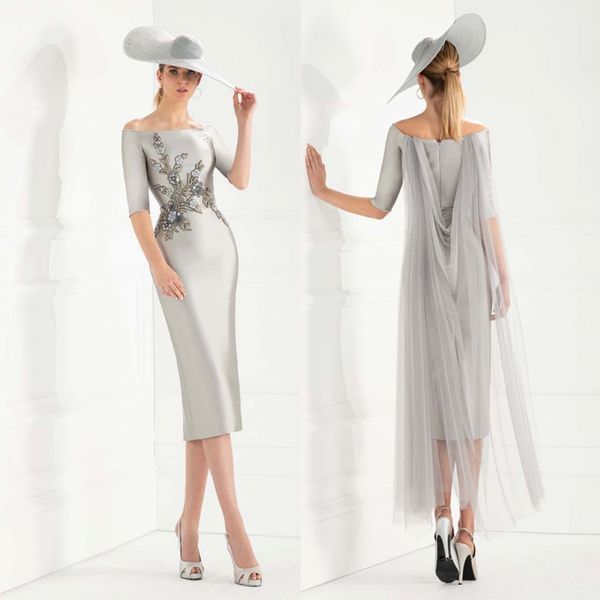 chic appliqued half sleeves mother of the bride dresses off the shoulder evening gowns tea length taffeta plus size wedding guest dress, Black;red
chic appliqued half sleeves mother of the bride dresses off the shoulder evening gowns tea length taffeta plus size wedding guest dress, Black;red