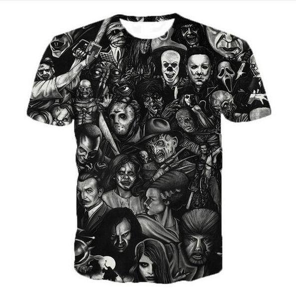 summer style fashion mens/womens freddy jason murderers horror movies funny 3d print casual t-shirt xdx03, White;black
summer style fashion mens/womens freddy jason murderers horror movies funny 3d print casual t-shirt xdx03, White;black