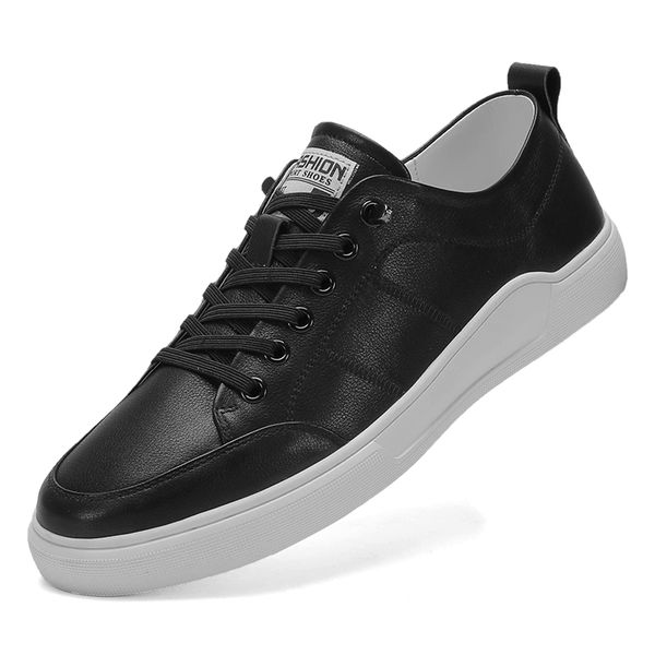 korean casual shoes men flats fashion breathable fashion sneakers lace up genuine leather shoes, Black
korean casual shoes men flats fashion breathable fashion sneakers lace up genuine leather shoes, Black