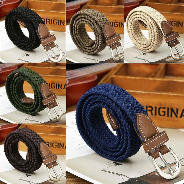 new canvas elastic woven leather pin buckle waist belt stretch waistband 1pc beige black blue coffee khaki green selling, Black;brown
new canvas elastic woven leather pin buckle waist belt stretch waistband 1pc beige black blue coffee khaki green selling, Black;brown