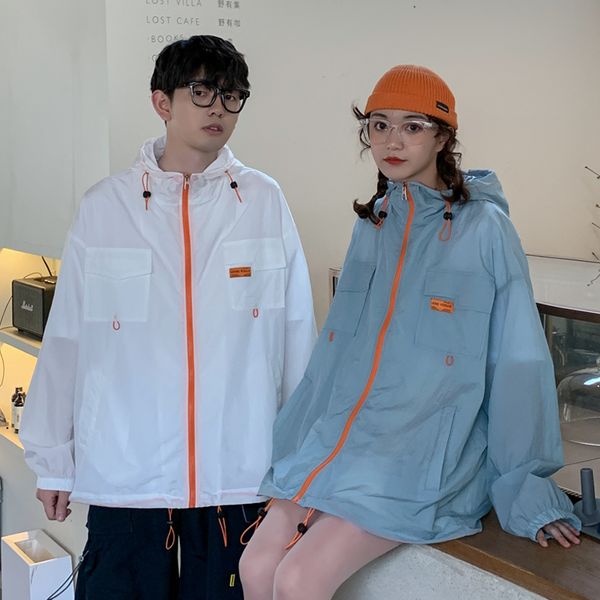 summer thin jacket men's fashion solid color casual couple hooded jacket streetwear wild loose hip hop bomber men s-2xl, Black;brown
summer thin jacket men's fashion solid color casual couple hooded jacket streetwear wild loose hip hop bomber men s-2xl, Black;brown