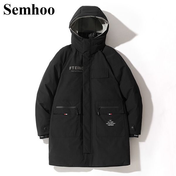 men's winter down jackets casual hooded simple thick warm mid long section grey duck down jacket men fashion trend men clothing, Black
men's winter down jackets casual hooded simple thick warm mid long section grey duck down jacket men fashion trend men clothing, Black