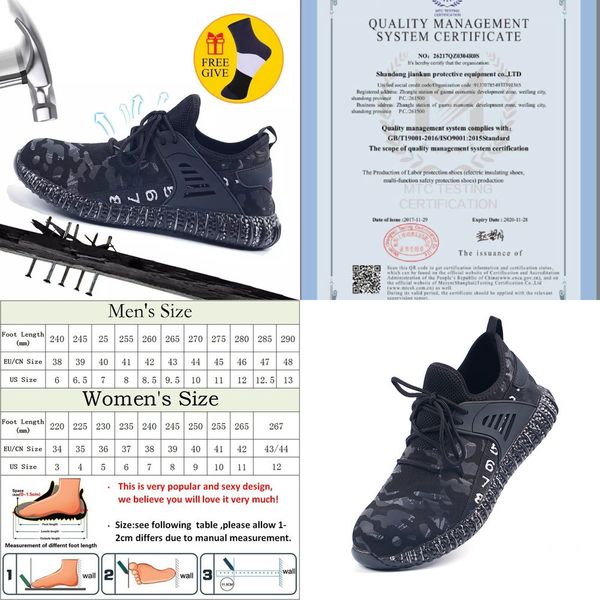 dropshipping indestructible camox shoes men and women steel toe air safety boots puncture-proof work sneakers breathable shoes, Black
dropshipping indestructible camox shoes men and women steel toe air safety boots puncture-proof work sneakers breathable shoes, Black