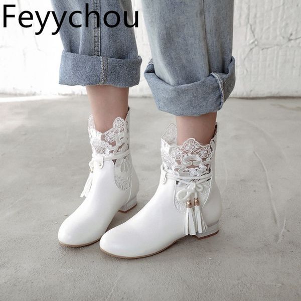 women's boots autumn winter warm round toe pu ankle plush zip patchwork tassel lotus leaf low heel 2019 new fashion white, Black
women's boots autumn winter warm round toe pu ankle plush zip patchwork tassel lotus leaf low heel 2019 new fashion white, Black