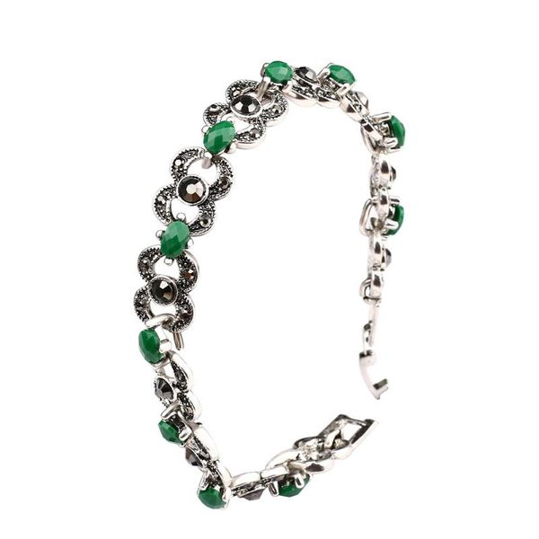 retro marcasite openwork crystal alloy jewelry charm bracelets easy-hook vintage geometric punk gifts for women glass green, Golden;silver
retro marcasite openwork crystal alloy jewelry charm bracelets easy-hook vintage geometric punk gifts for women glass green, Golden;silver
