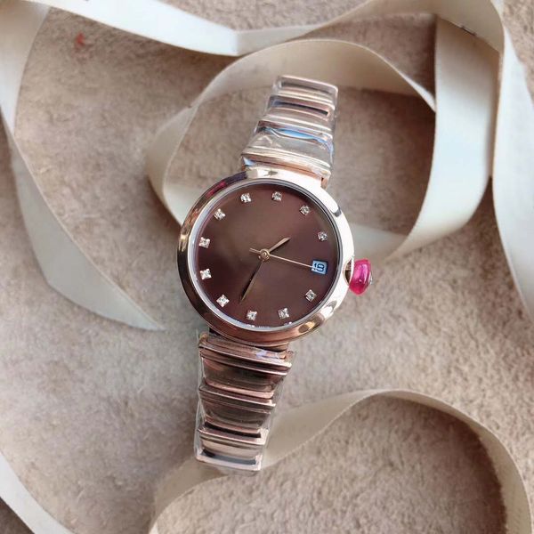 29mm coffee dial quartz womens watches rose gold ladies watch date wristwatches three hands diamond hour markers, Slivery;brown
29mm coffee dial quartz womens watches rose gold ladies watch date wristwatches three hands diamond hour markers, Slivery;brown