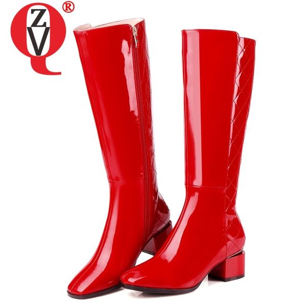 zvq 2019 winter new fashion knee high boots outside mid heels zip square toe genuine leather plus size women shoes drop shipping, Black
zvq 2019 winter new fashion knee high boots outside mid heels zip square toe genuine leather plus size women shoes drop shipping, Black