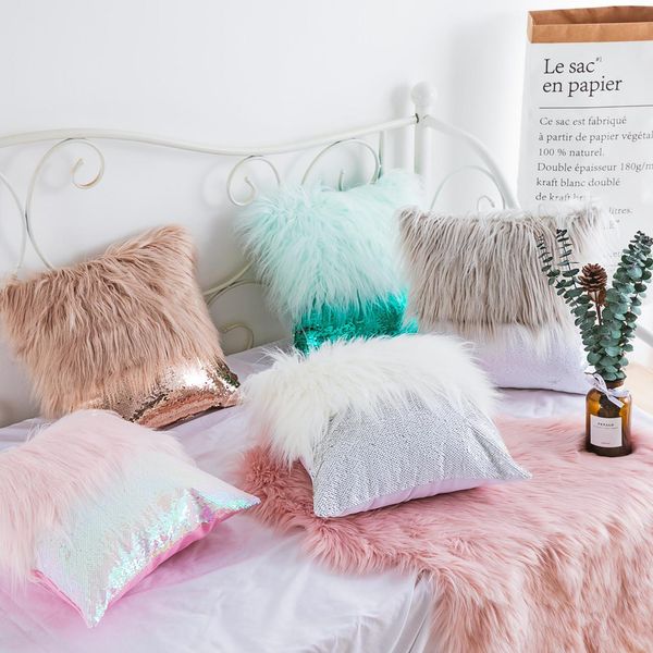 45*45cm sequins cushion covers plush sofa pillow case car seat home decor fashion winter warm ins pillow case an2911
45*45cm sequins cushion covers plush sofa pillow case car seat home decor fashion winter warm ins pillow case an2911