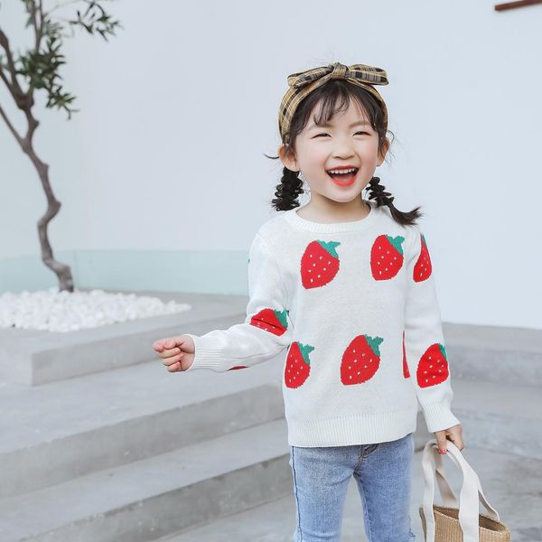 autumn winter baby girls sweater children cotton knitted cartoon strawberry pullover sweaters infant clothes for 1-7y, Blue
autumn winter baby girls sweater children cotton knitted cartoon strawberry pullover sweaters infant clothes for 1-7y, Blue