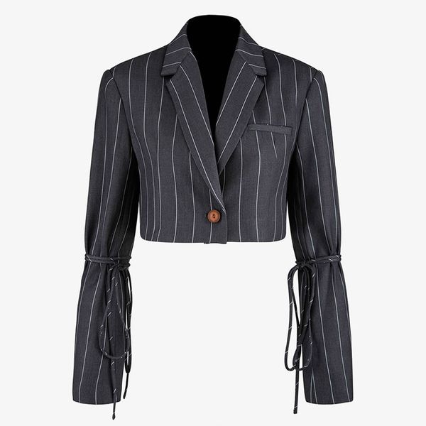 tvvovvin tide patchwork striped bandage gray blazer fashion vintage slim notched collar single breasted short coat new f730, White;black
tvvovvin tide patchwork striped bandage gray blazer fashion vintage slim notched collar single breasted short coat new f730, White;black