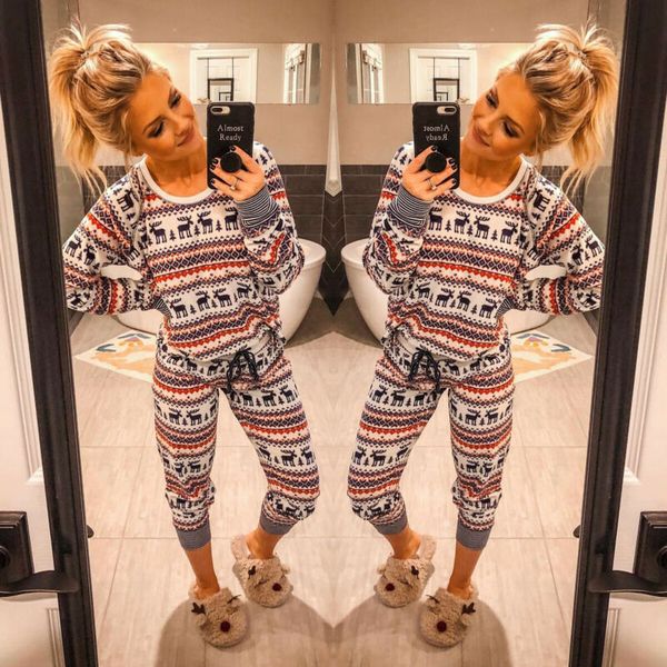 women christmas reindeer print pyjamas xmas nightwear pajamas pjs sleepewear set ladies pajama sets, Black;red
women christmas reindeer print pyjamas xmas nightwear pajamas pjs sleepewear set ladies pajama sets, Black;red