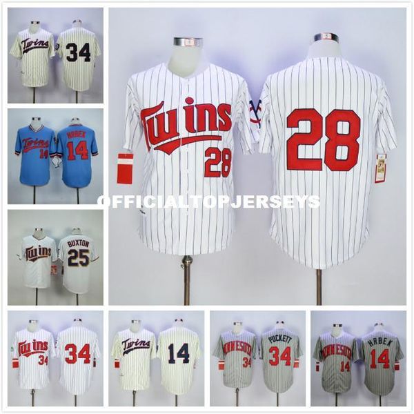14 kent hrbek 25 byron buxton 28 bert blyleven 34 kirby puckett retro jersey, Black;blue
14 kent hrbek 25 byron buxton 28 bert blyleven 34 kirby puckett retro jersey, Black;blue
