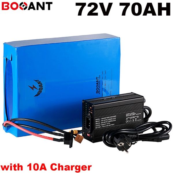Image of 72V 70AH E-bike Lithium battery for Sanyo 18650 cell 20S 20P 72V electric bike battery for 8000W 9000W Motor with 10A Charger
