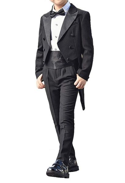 2020 new black boy's tuxedo suits for boy wedding formal party evening attires coat+pants+tie+girdle, Blue
2020 new black boy's tuxedo suits for boy wedding formal party evening attires coat+pants+tie+girdle, Blue