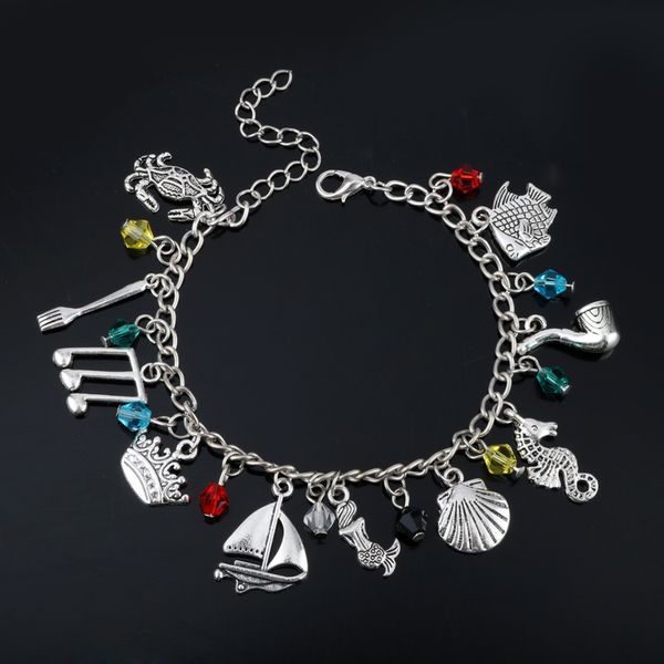 dongsheng fashion cute tale the little mermaid bracelet shell crown mermaid fish note pendant bracelet wristlet bangles -25, Black
dongsheng fashion cute tale the little mermaid bracelet shell crown mermaid fish note pendant bracelet wristlet bangles -25, Black