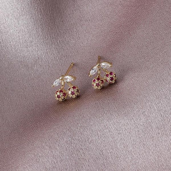 simple cute girl silver pins zircon cherry rhinestone drop earrings for women girl fashion jewelry accessories
simple cute girl silver pins zircon cherry rhinestone drop earrings for women girl fashion jewelry accessories