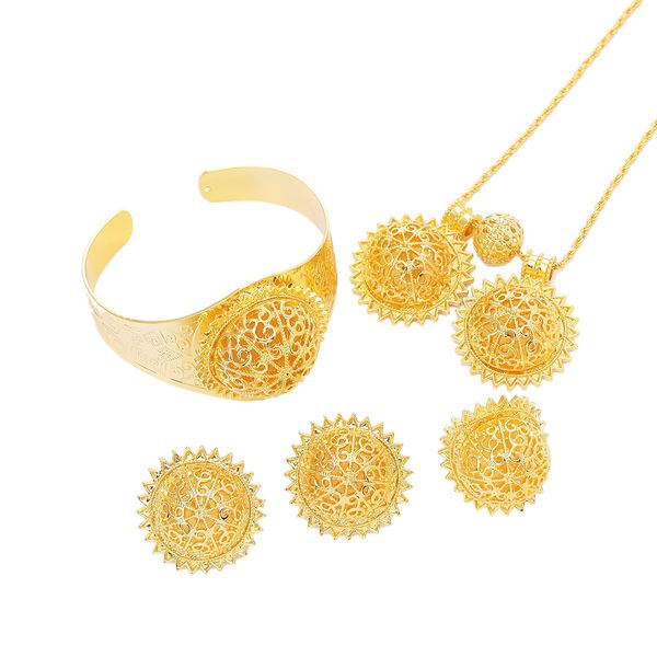 ethiopian jewelry set round pendants necklace earrings ring bangle gold color jewelry metal plating african traditional sets, Black
ethiopian jewelry set round pendants necklace earrings ring bangle gold color jewelry metal plating african traditional sets, Black