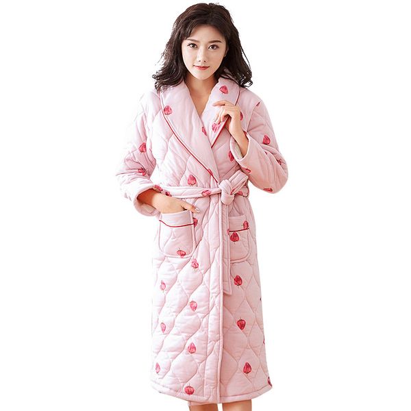 knitted cotton padded robe female autumn and winter thick long bathrobe pajamas women's winter warm bathrobe strawberry home wea, Black;red
knitted cotton padded robe female autumn and winter thick long bathrobe pajamas women's winter warm bathrobe strawberry home wea, Black;red