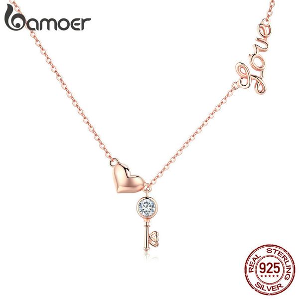 bamoer romantic 925 sterling silver key lock to heart pendant necklaces women gold color necklace sterling silver jewelry scn292
bamoer romantic 925 sterling silver key lock to heart pendant necklaces women gold color necklace sterling silver jewelry scn292